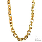 14k Yellow Gold Solid Anchor Link Diamond Cut Chain 5mm 24 inches 69617 - Image 1