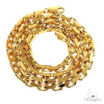 14k Yellow Gold Solid Anchor Link Diamond Cut Chain 5mm 24 inches 69617 - Image 3