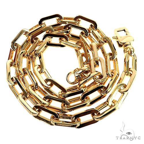 14k Yellow Gold Solid Anchor link 14mm 34 inches 69499 - Image 3