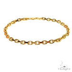 14k Yellow Gold Solid Anchor Link Diamond Cut Bracelet 4mm 8.5 inches 69613 - Image 1