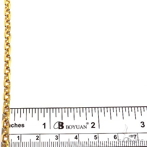 14k Yellow Gold Solid Anchor Link Diamond Cut Bracelet 4mm 8.5 inches 69613 - Image 4