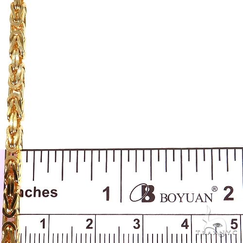 14k Yellow Gold Solid Byzantine link 3mm 20 inches 70142 - Image 4