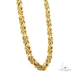 14k Yellow Gold Solid Byzantine link 3mm 22 inches 69525 - Image 2