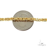 14k Yellow Gold Solid Byzantine link 3mm 22 inches 69525 - Image 3
