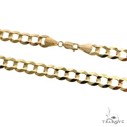 14k Yellow Gold Solid Curb Link Chain 20 Inches 7mm   34612 - Image 3
