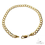 14k Yellow Gold Solid Curb Link Bracelet 3.6mm 10 Inches 70260 - Image 3