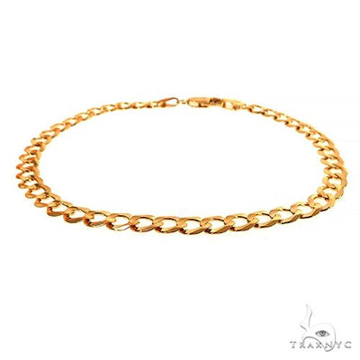 14k Yellow Gold Solid Curb Link Bracelet 3.6mm 8 Inches 70261 - Image 1