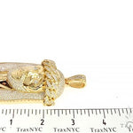 14k Yellow Gold Solid Diamond Jesus Pendant 65101 67177 - Image 8