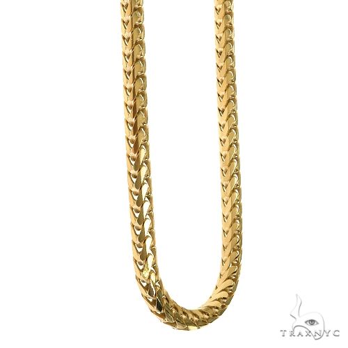 14k Yellow Gold Solid Franco Link Chain 5mm 22 Inches 70150 - Image 2