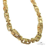 14k Yellow Gold Solid Greek Key link chain 36 inches 8.5mm 68461 - Image 1