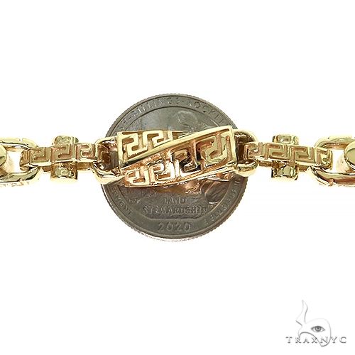 14k Yellow Gold Solid Greek Key link chain 36 inches 8.5mm 68461 - Image 3