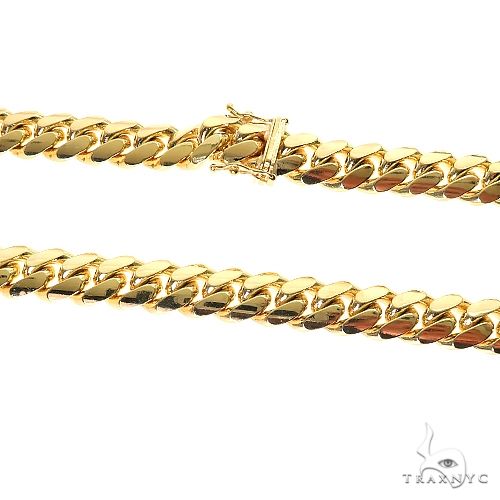 14k Yellow Gold Solid Miami Cuban 9mm 22 inches 69540 - Image 4