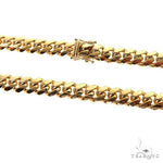 14k Yellow Gold Solid Miami Cuban Chain 8mm 18 inches 69552 - Image 3