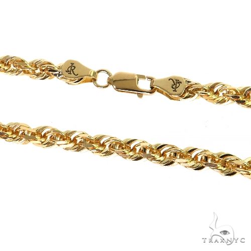 14k Yellow Gold Solid Rope Chain 5.7mm 22 inches 69892 - Image 3