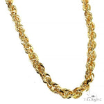 14k Yellow Gold Solid Rope Link Chain 7mm 22 inches 70138 - Image 2