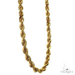 14k Yellow Gold Solid Rope Diamond Cut Link Chain 4mm 20 Inches 69863 - Image 2