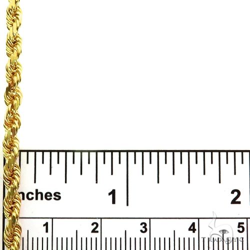 14k Yellow Gold Solid Rope Diamond Cut Link Chain 4mm 22 Inches 69864 - Image 5
