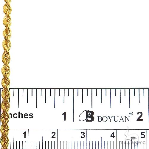 10k Yellow Gold Solid Rope chain 2.7mm 24 inches 70544 - Image 6