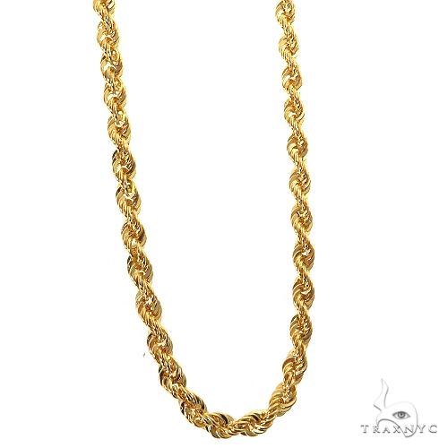 14k Yellow Gold Solid Rope chain 3mm 20 inches 69503 - Image 2