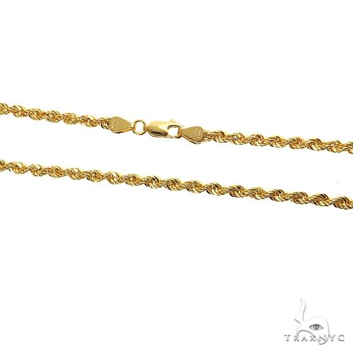 14k Yellow Gold Solid Rope chain 3mm 22 inches 69504 - Image 4