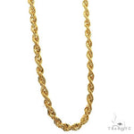 14k Yellow Gold Solid Rope chain 3mm 26 inches 69506 - Image 2