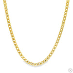 14k Yellow Gold Solid Round Franco Diamond Cut Link Chain 3mm 18 Inches 70722 - Image 1