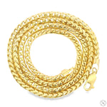 14k Yellow Gold Solid Round Franco Diamond Cut Link Chain 3mm 18 Inches 70722 - Image 4