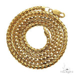 14k Yellow Gold Solid Round Franco Diamond Cut Link Chain 4 mm 18 Inches 70147 - Image 3