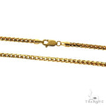 14k Yellow Gold Solid Round Franco Diamond Cut Link Chain 4 mm 18 Inches 70147 - Image 4
