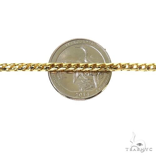 14k Yellow Gold Solid Round Franco Diamond Cut Link Chain 4 mm 24 Inches 70149 - Image 5