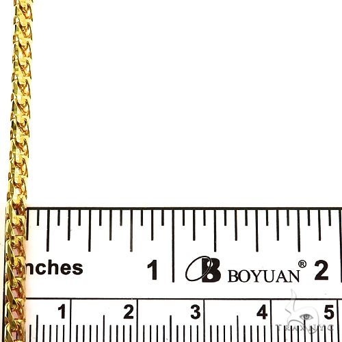 14k Yellow Gold Solid Square Franco Link Chain 2.9mm 22 Inches 69989 - Image 6
