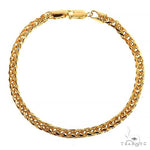 14k Yellow Gold Solid Thin Wheat Bracelet 3.5mm 8 inches   68269 - Image 2