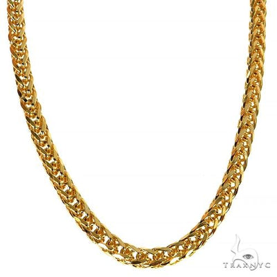 14k Yellow Gold Solid  Wheat chain 3.5mm 22 inches 68275 - Image 1