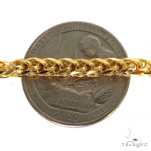 14k Yellow Gold Solid  Wheat chain 3.5mm 22 inches 68275 - Image 4
