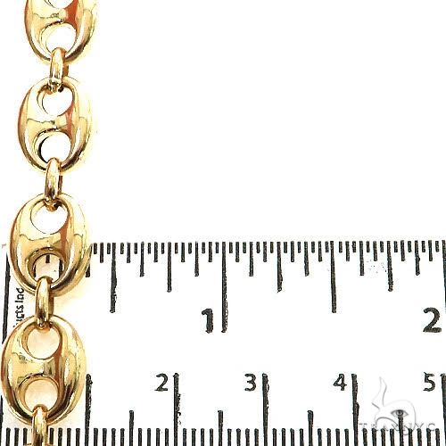 14k Yellow gold Lite Puffed Mariner chain 10mm 20 inches 68656 - Image 5