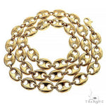 14k Yellow gold Lite Puffed Mariner chain 10mm 20 inches 68656 - Image 3