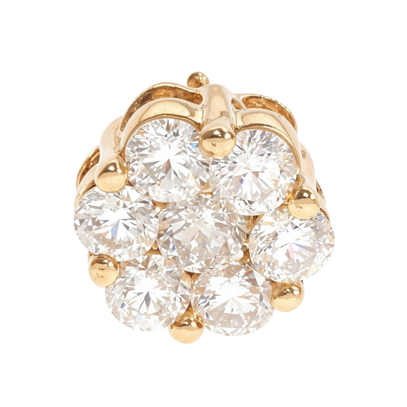 18K Yellow Gold VS Floweret Studs 65015