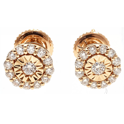 14k Gold Diamond Stud Earrings 64824