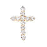 14k Yellow Gold Diamond Cross Pendant 64924