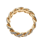 14k Yellow Gold Diamond Miami Cuban Ring 64738