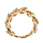 14k Yellow Gold Diamond Miami Cuban Ring 64775