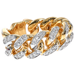 14k Yellow Gold Diamond Miami Cuban Ring 64776