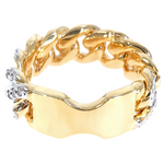 14k Yellow Gold Diamond Miami Cuban Ring 64776