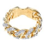 14k Yellow Gold Diamond Miami Cuban Ring 64776