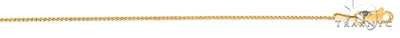 14k Yellow Gold Shiny Round Diamond Cut Wheat Chain 1.0mm 16 Inches  38170 - Image 1