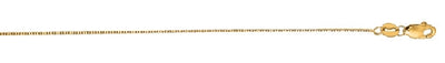 14k Yellow Gold Shiny Classic Box Chain 0.6mm 16 Inches  38124 - Image 1
