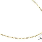 14k  Yellow Gold 1.8mm 18 Inches Diamond Cut Cable Link Chain 38223 - Image 1