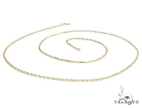 14k  Yellow Gold 1.8mm 18 Inches Diamond Cut Cable Link Chain 38223 - Image 2