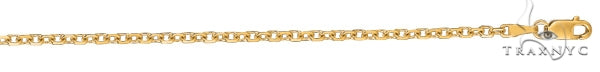 14k  Yellow Gold Diamond Cut Cable Link Chain 3.1mm18 Inches  38234 - Image 1
