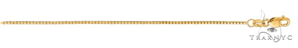14kt 18 Inches Yellow Gold 1.0mm Shiny Classic Box Chain 38102 - Image 1
